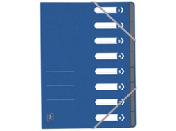 Pasta de Arquivo OXFORD Top File Din A4 8 Compartimentos Azul