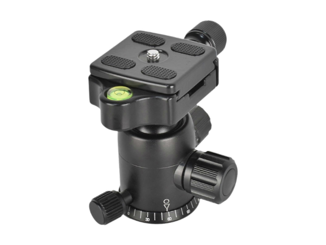 Cabeça de tripé universal Slowmoose com placa de liberação rápida para câmeras DSLR