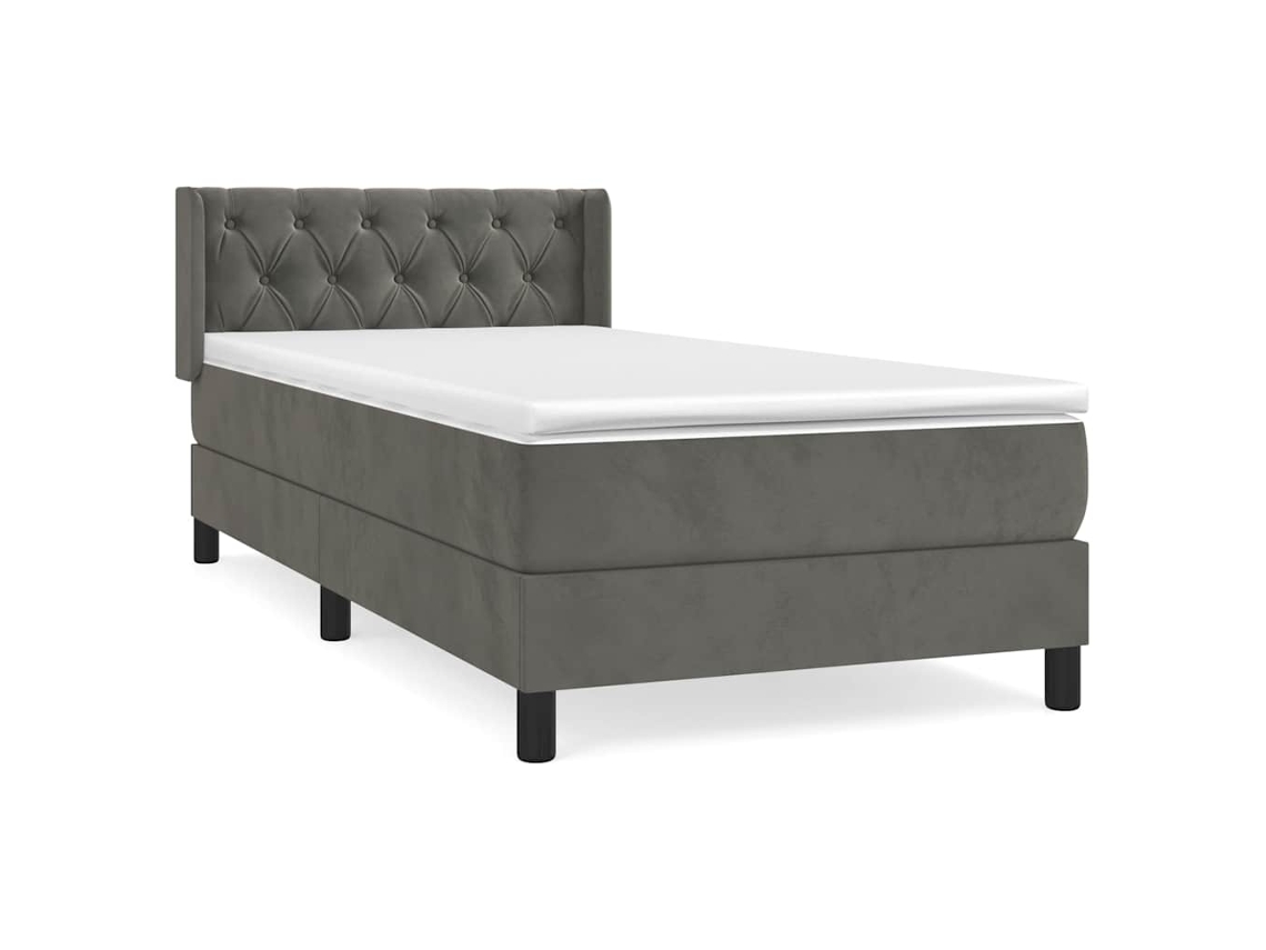 Box Spring Bed, Box Spring Beds Vidaxl Cinzeto Veludo (80 X 200 Cm)