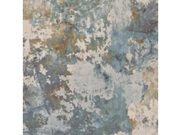 Papel De Parede Holandês Cinza Concreto E Verde Multicolorido