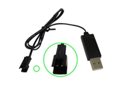 Cabo de Carregamento Usb Branco Nº 1s 3,7 V com Conector Micro usb Ph1.25 Jst Sm para Baterias de Lítio de Drones e Quadricópteros Rc. MDUG