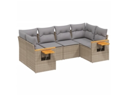 Garden Sofa Set, Garden Sofa Sets Vidaxl Bege Rattan / Vime (n/a)