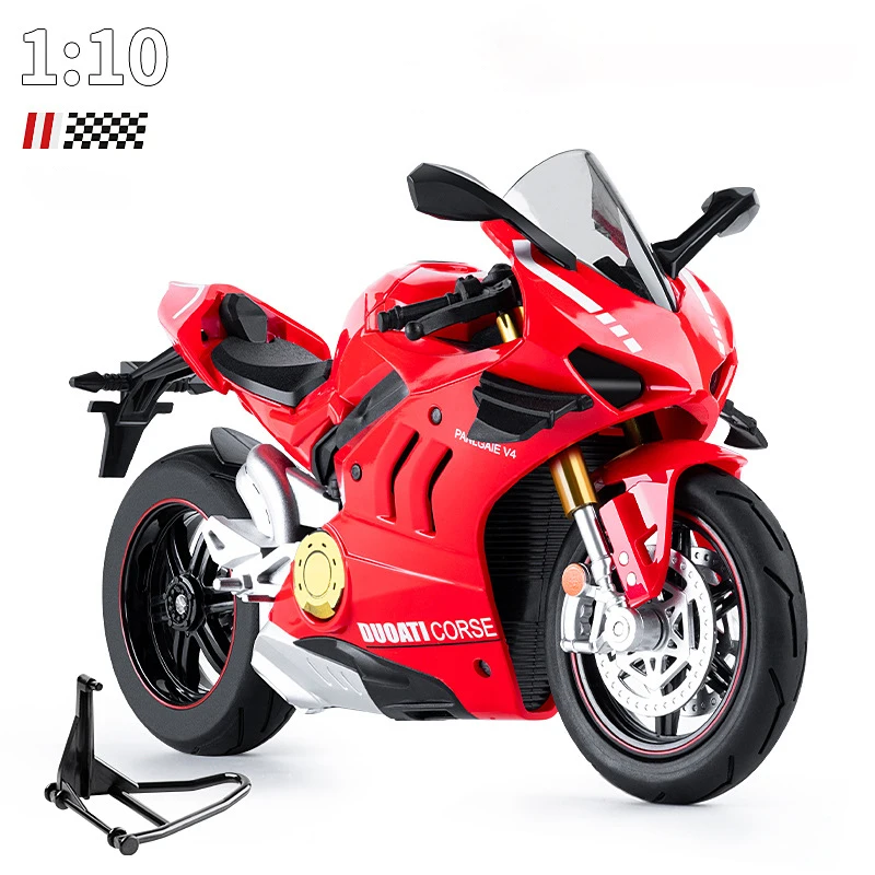 (azul) Miniatura De Motocicleta Em Liga Metálica Fundida, Escala 1:10, Para Colecionadores.