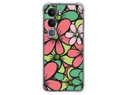 Capa Tumundosmartphone De Silicone Resistente A Impactos Para Vivo Y31 5g / Y21d Com Estampa Floral 2 Desenhos