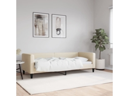 Vidaxl Sofá-cama 80x200 Cm Tecido Cor Creme