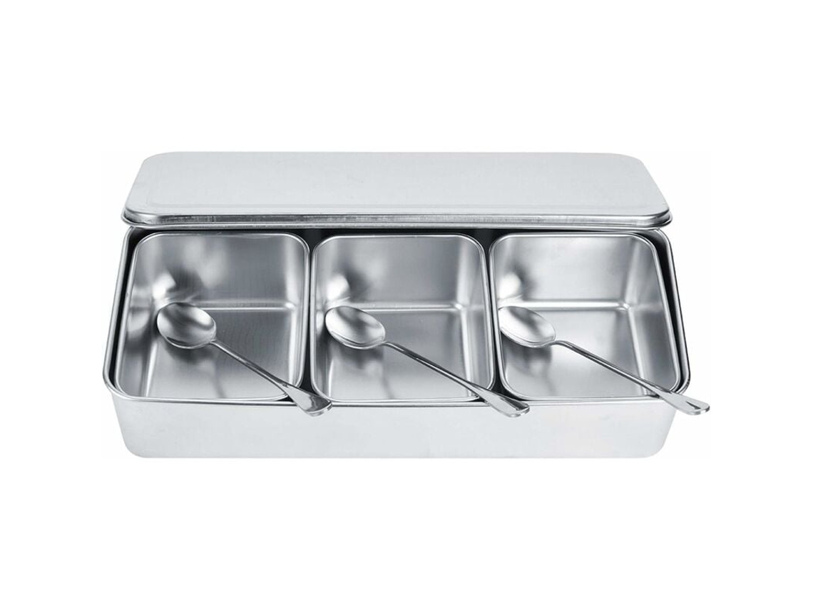 Pote Para Temperos Aço Inox Portátil Camping