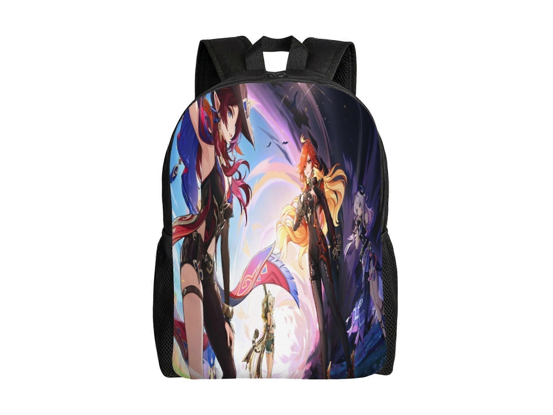 Mochila Estudantil F50 Genshin Impact, Durável E Leve, Com Alça De Ombro Impermeável E Respirável. Olysi Shop