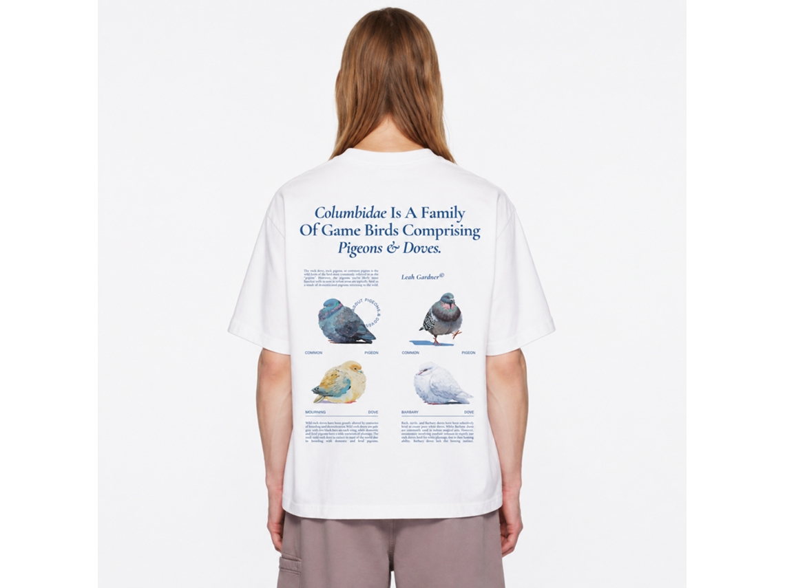 Rockinstone Pigeons Doves Leah Gardner T-shirt Unique Designer Style