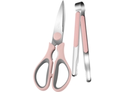 Conjunto De Pinças E Tesouras Cozinha Yardwe, Em Aço Inoxidável, Antiderrapantes, Com Design Ergonômico Para Churrasco E