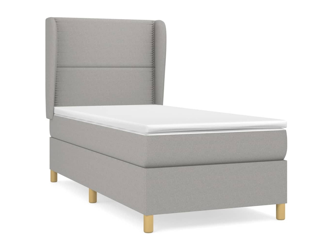 Box Spring Bed, Box Spring Beds Vidaxl Cinzeto Tecido (100 X 200 Cm)
