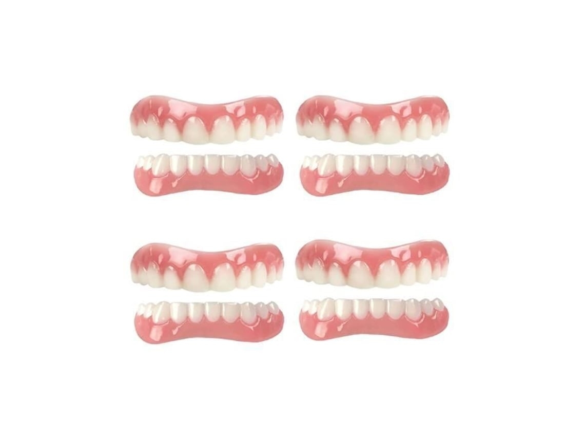 4 Pares De Facetas Dentárias, Próteses Dentárias Provisórias De Silicone.