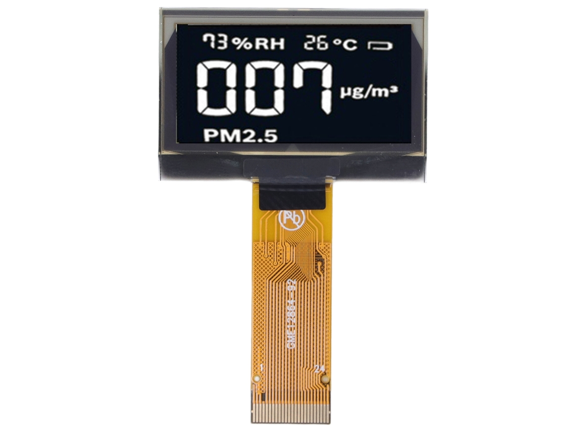 Módulo de display LCD digital 1.54 polegadas 128x64 SSD1309 24 pinos kit acessórios MRC128 1 branco com S/MARCA