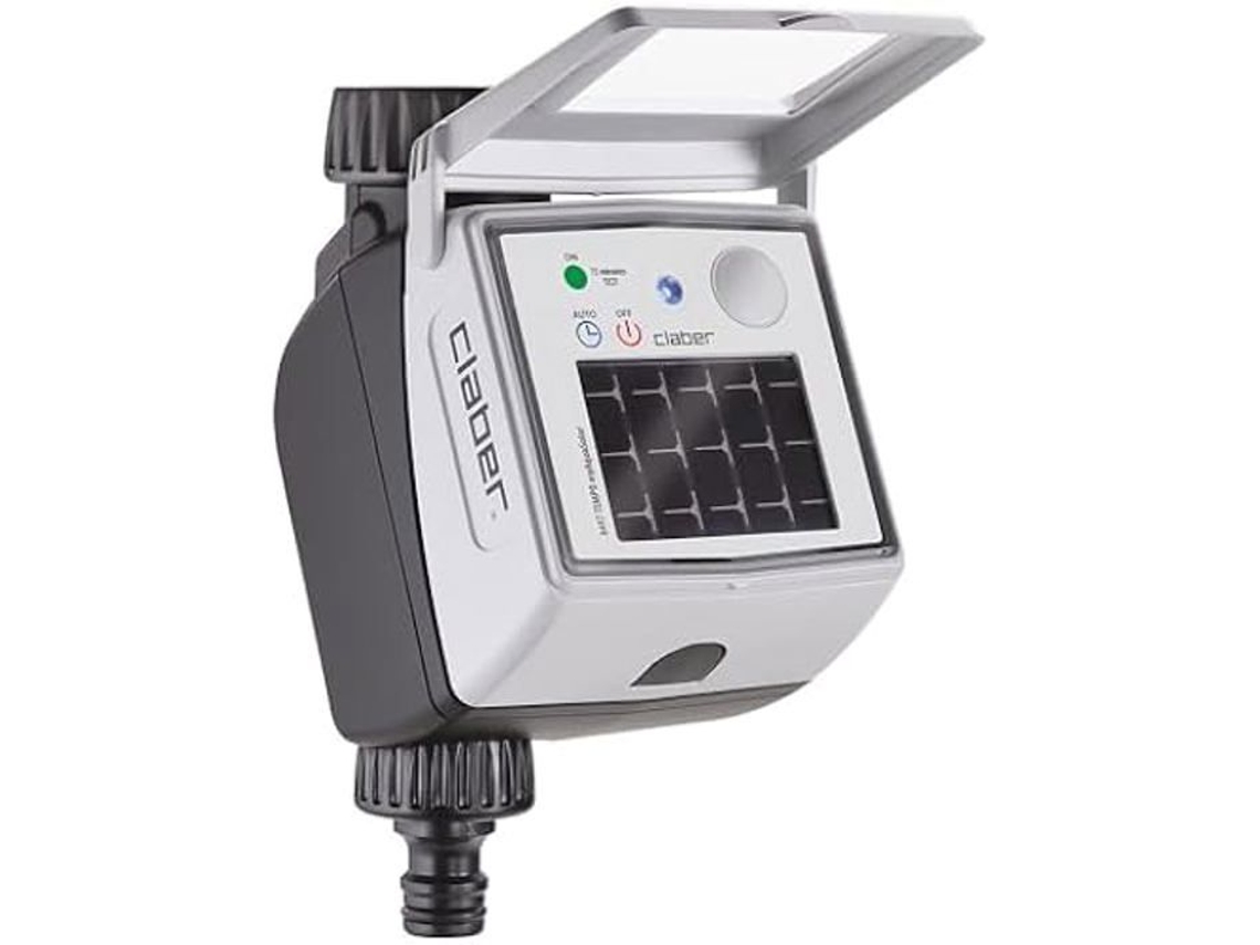 Programador de Rega Automático CLABER Tempo Myaquasolar Bluetooth Programação Semanal Branco