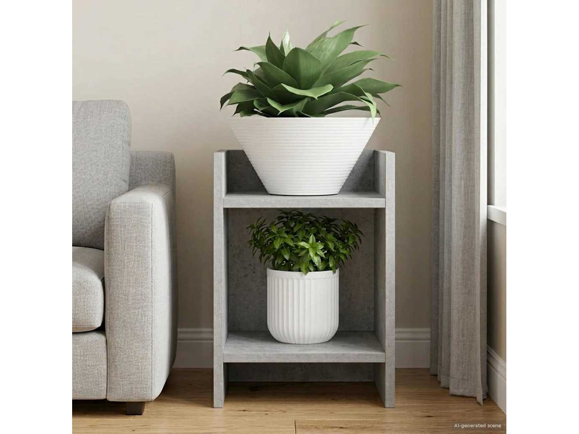 Vidaxl Suporte Para Plantas Cinzento Cimento 30 X 30 X 40 Cm