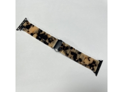 Pulseira de resina compatível com Apple, Huawei e Samsung, em cerâmica transparente com estampa de vaca arco-íris, 22 mm