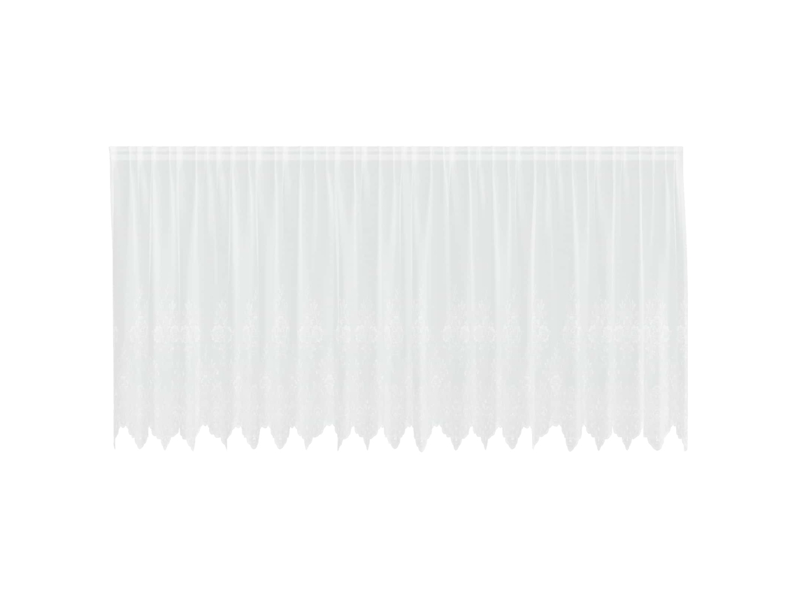 Maison Exclusive - Cortina De Renda Com Cortinas Branco 140 X 500 Cm Poliéster