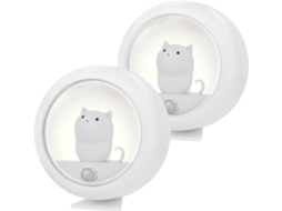 Luz Noturna Led Recarregável por Indução, Pacote com 2 Unidades, Automática, para Bebês BRILVIBERA
