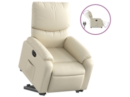 Electric Stand Up Recliner Chair, Electric Stand Up Recliner Chairs Vidaxl Creme Couro Artificial