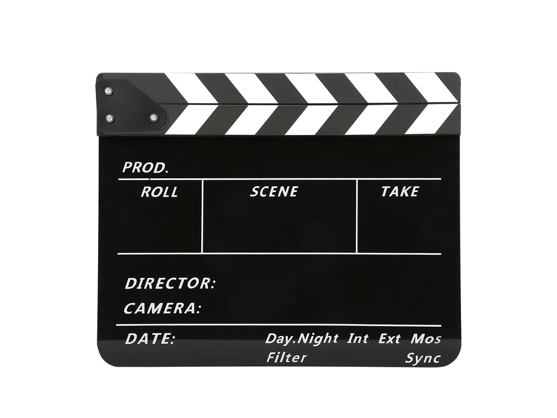 2026 tablero de Clap para Cine Y Películas Clapboard Acrílico Director Board