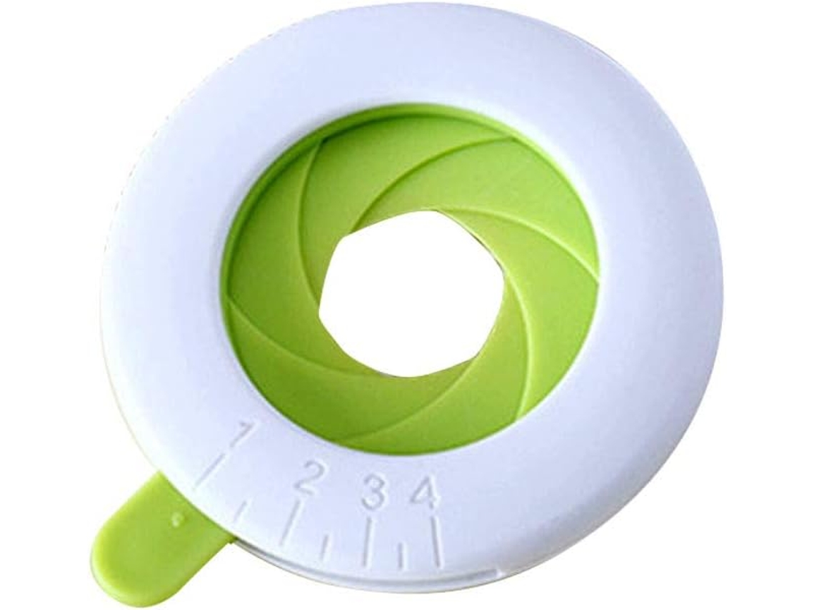 Medidor De Massa De Esparguete Ajustável Em Abs Branco E Verde