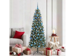 Vidaxl Árvore De Natal Artificial Verde 180 Cm Pvc, Plástico E Aço
