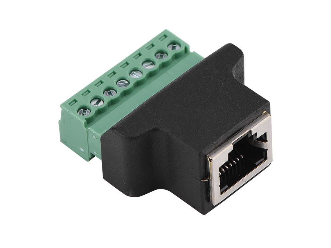 Conector Rj45 Fêmea Para Terminal De Parafuso De 8 Pinos Para Dvr Ethernet
