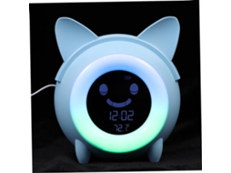 Despertador Digital, Luz Noturna E Azul Para Meninos Meninas, Design Moderno E Exclusivo Em Plástico Para Uso Interno Na