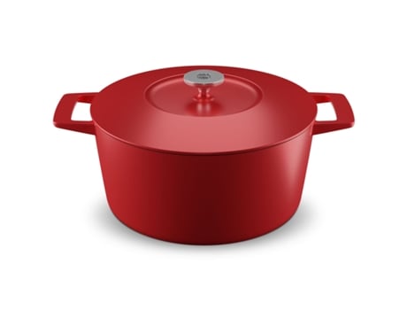 Panela Ferro Fundido MASTER SWISS Redonda (Vermelho - 28 cm)