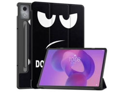 Capa Dobrável Em Três Partes Para Tablet Lenovo Xiaoxin Pad Pro 12,7” 2025, Protetora Em Pele Resistente A Impactos Padrão Olhos Grandes Hexinyigjly