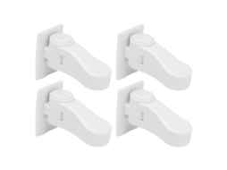 Primerox 4pcs Fechaduras de Alavanca de Porta Abs Branco Segurança Infantil para Bebês e Toddlers