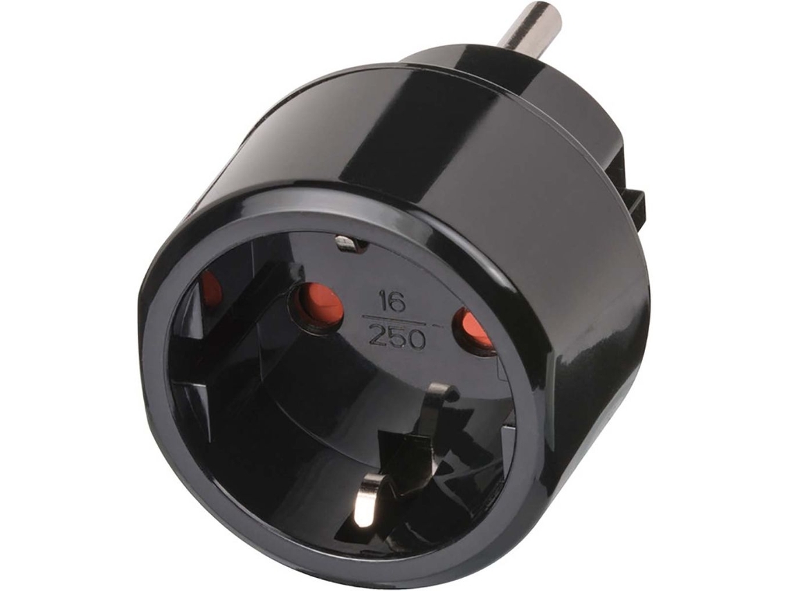 Adaptador De Viagem Brennenstuhl Europa Para Eua Com Aterramento, Preto