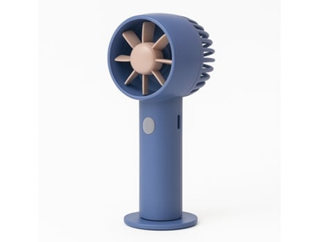 Ventoinha Portátil Com Base | Compacta, Bateria Recarregável, 2 Velocidades, Pega E Cabo Incluídos Mayou Sd2107 Azul