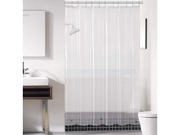 Forro De Cortina De Baño 72x72 Peva 3 Gauge Ligero Impermeable Inodoro Con Ojal Antirroto Y Borde Peso