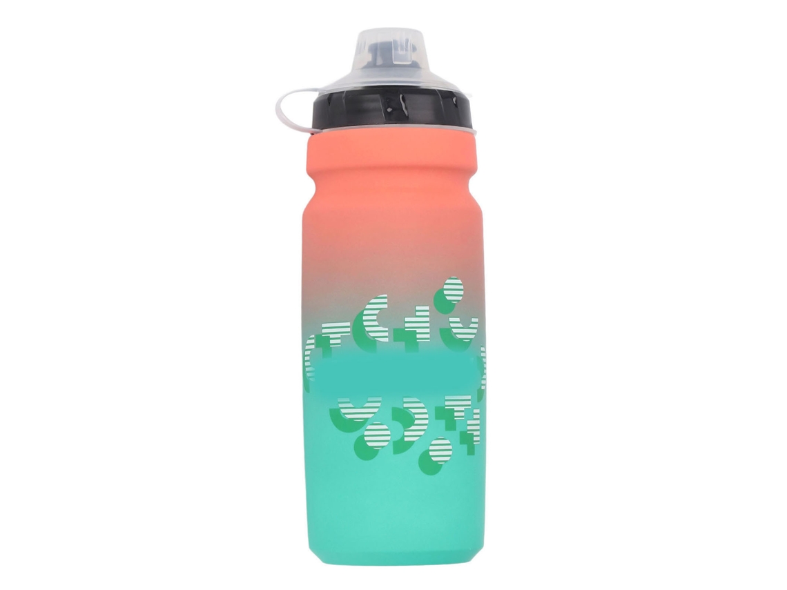 Garrafa de Ciclismo 750ml Pp Segura com Tampa Laranja Verde