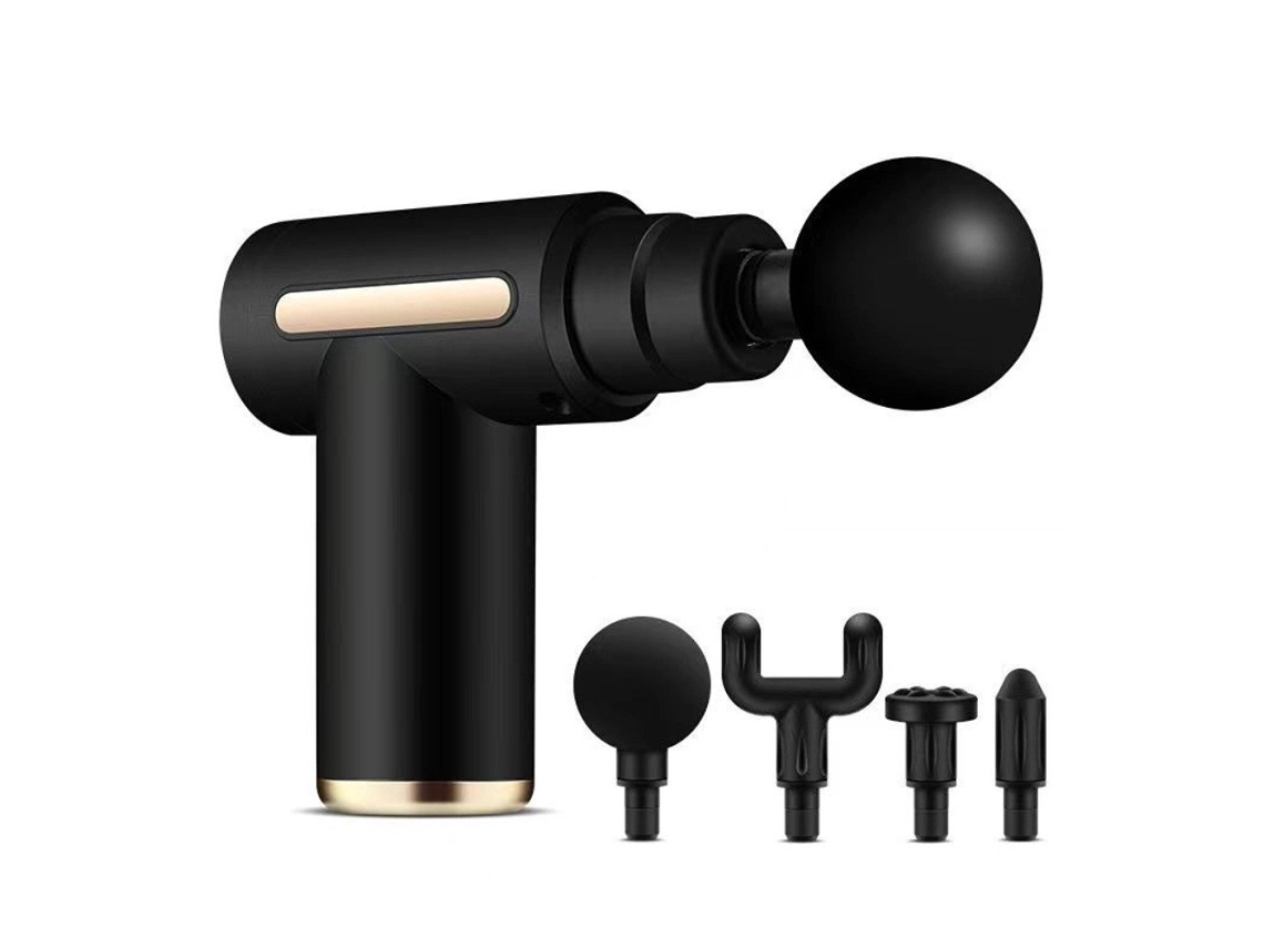 Pistola Massagem Tecido Profundo 4 Cabeças, 6 Velocidades, Ecrã Lcd Toque, para Costas/ombro/pescoço ZYBLSSBB