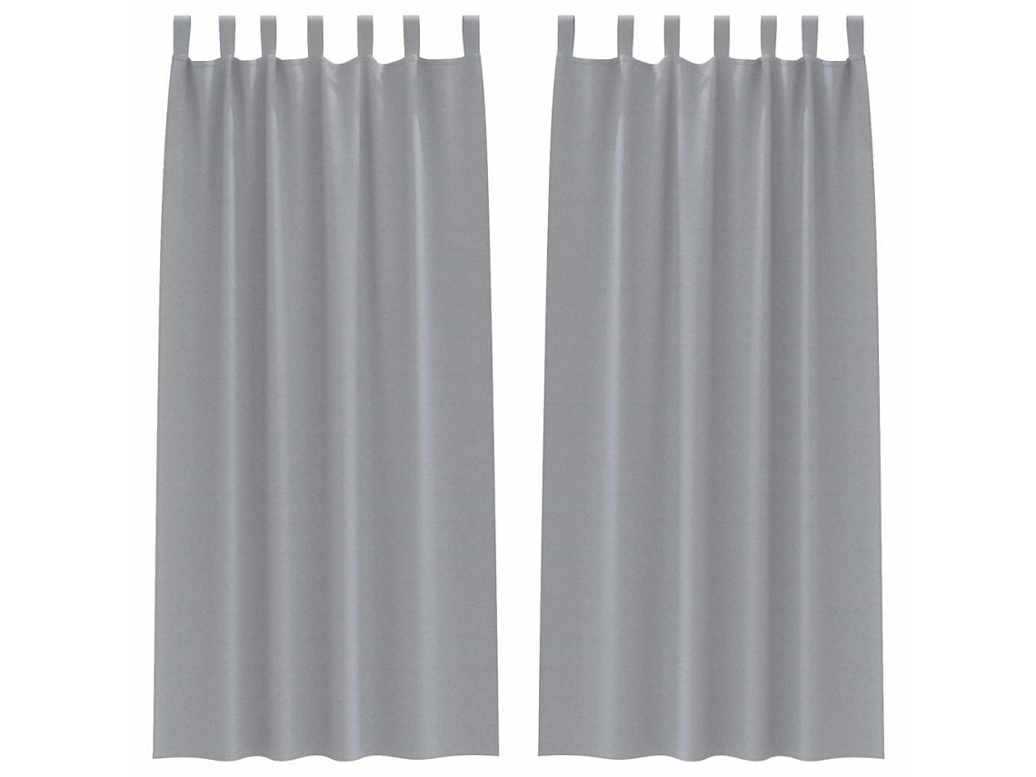Maison Exclusive - Cortinas Blackout Com Argolas 2 Pcs Cinzento-claro 245 X 140 Cm