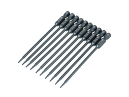 Kit De 10 Brocas De Chave De Fenda Estrela Segurança T6 Com Cabo Hexagonal 1/4" 100mm Magnético