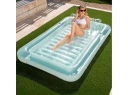 Colchão Inflável Para Piscina, 178 X 116 Cm, Para Adultos, Ideal Para Festas Aquáticas (flores Roxas)