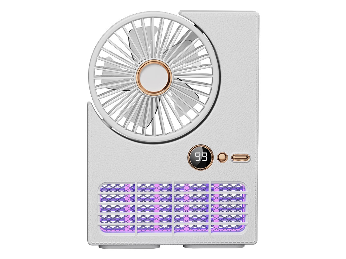 Lâmpada Repelente de Mosquitos com Ventilador Recarregável Via Usb Montável na Parede Silenciosa MDUG (branca)