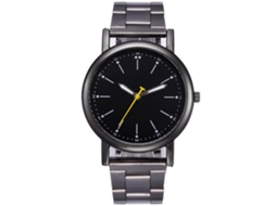 Reloj De Pulsera Analógico De Cuarzo Unisex Con Correa De Acero Casual Fashion (negro)
