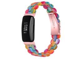 Lurelia Pulseira, Compatível Com Fitbit Inspire 2/ De Resina Rainbow