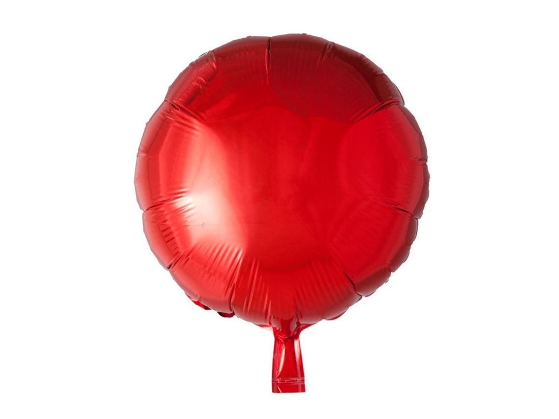 Balão WEFIESTA Alumínio Redondo Vermelho