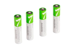 4 pilhas recarregáveis AAA de 750mAh com cabo de carga USB (S/MARCA)