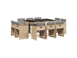 Garden Dining Set, Garden Dining Sets Vidaxl Bege Rattan / Vime (n/a)