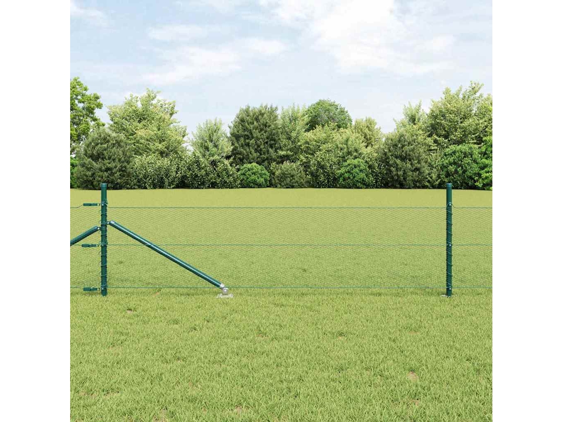 Vidaxl Cerca Hexagonal Com Poste 50 X 0,5 M Aço Revestido De Pvc Verde