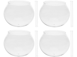 Conjunto De 4 Sinos De Vento Inclui Um Sino De Vidro E Tubos Pingente Romântico Para Decoração De Jardim, Quintal Gokoco