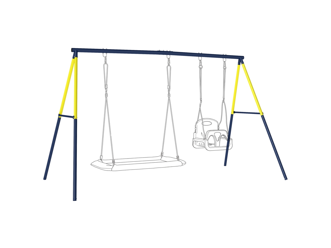 Balanço ninho de pássaro para 2 crianças CHEZMOI (Ø80 cm)