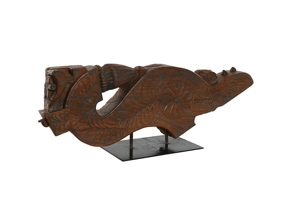 Escultura em Madeira, Peça Única Variada, 80x15x35cm ALEXANDRA HOUSE LIVING
