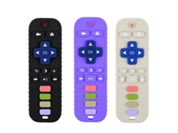 Brinquedos de Dentição para Bebê 3 Unidades Formato de Controle Remoto para 3 18 Mesespreto, Cinzento, Roxo CZHHMART