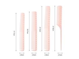 Kit De 4 Pentes De Cabeleireiro Profissionais Carbono Fibra Dentes Finos E Largos Para Corte E Cuidado De Cabelo Em Salões Ou Hotéis